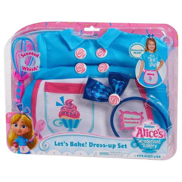 NIB  Disney Junior Alice's Wonderland Bakery Let's Bake! Dress Up Set, Ages 3 Up - Picture 5 of 5